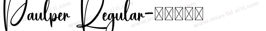 Paulper Regular字体转换